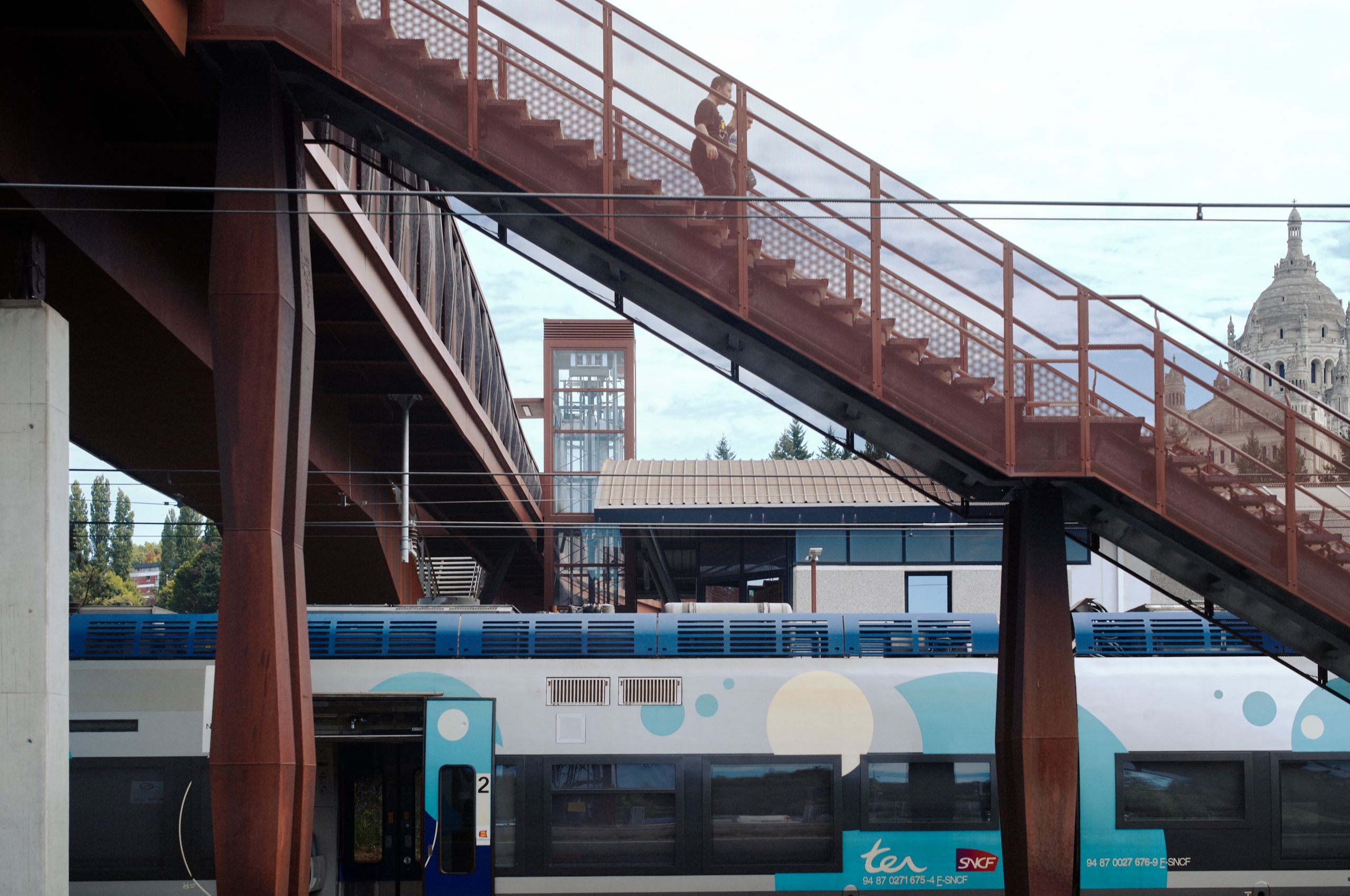 Construction de la passerelle de Lisieux